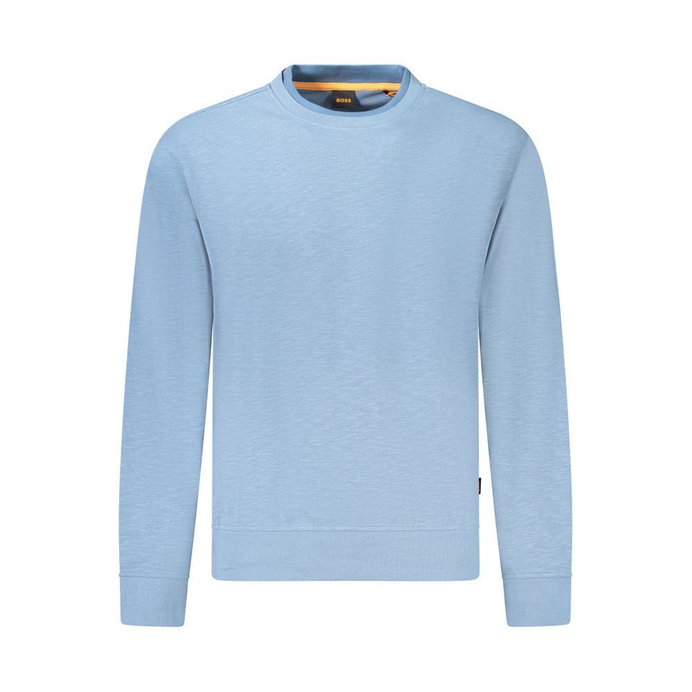 Hugo Boss Blue Cotton Men Sweater