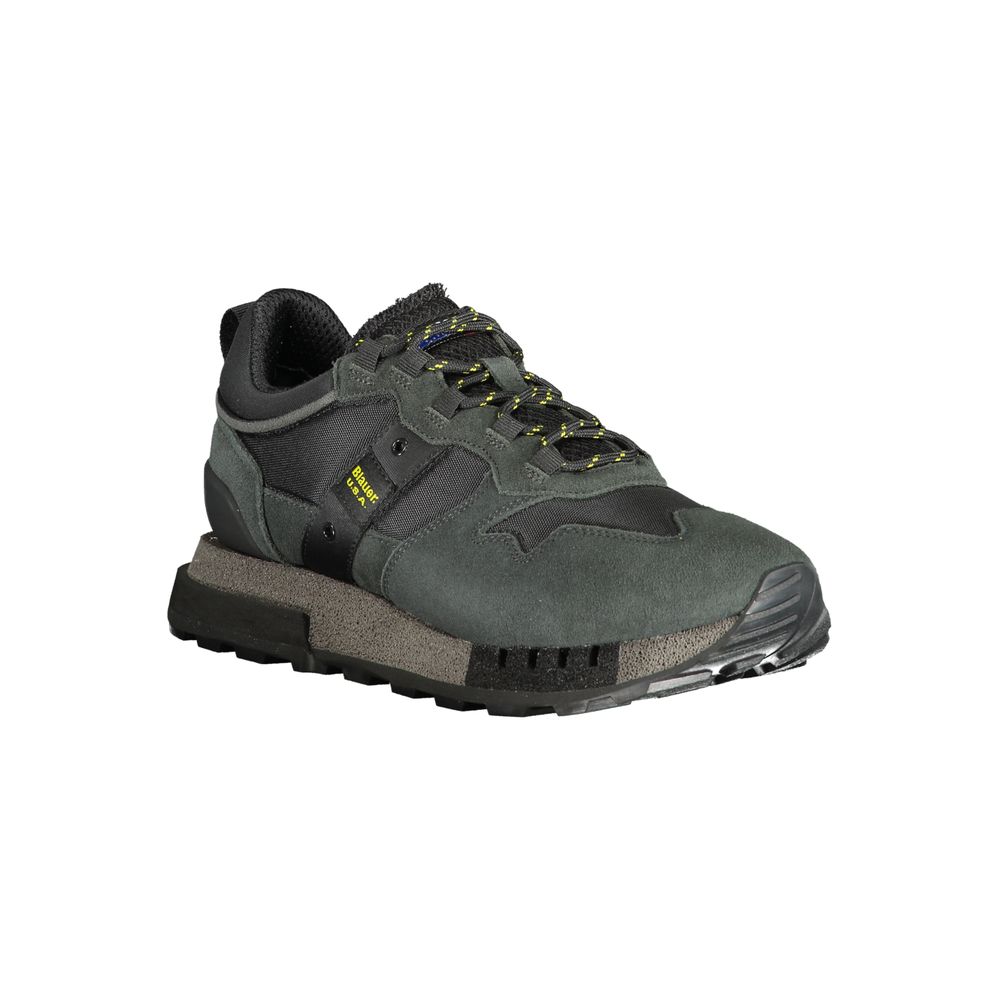 Blauer Herren-Sneaker aus schwarzem Polyethylen