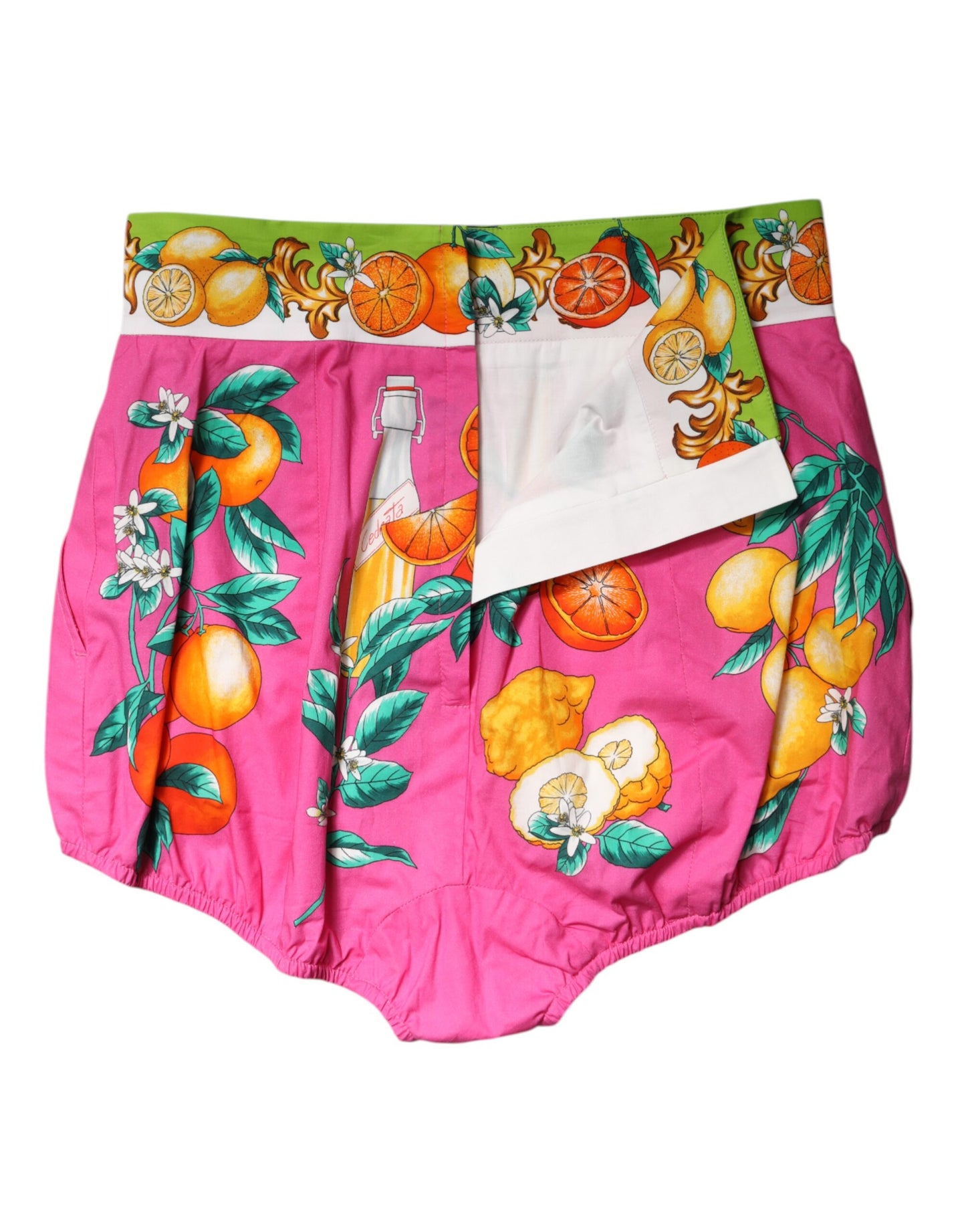 Dolce & Gabbana – Rosa bedruckte Hotpants-Shorts mit hoher Taille