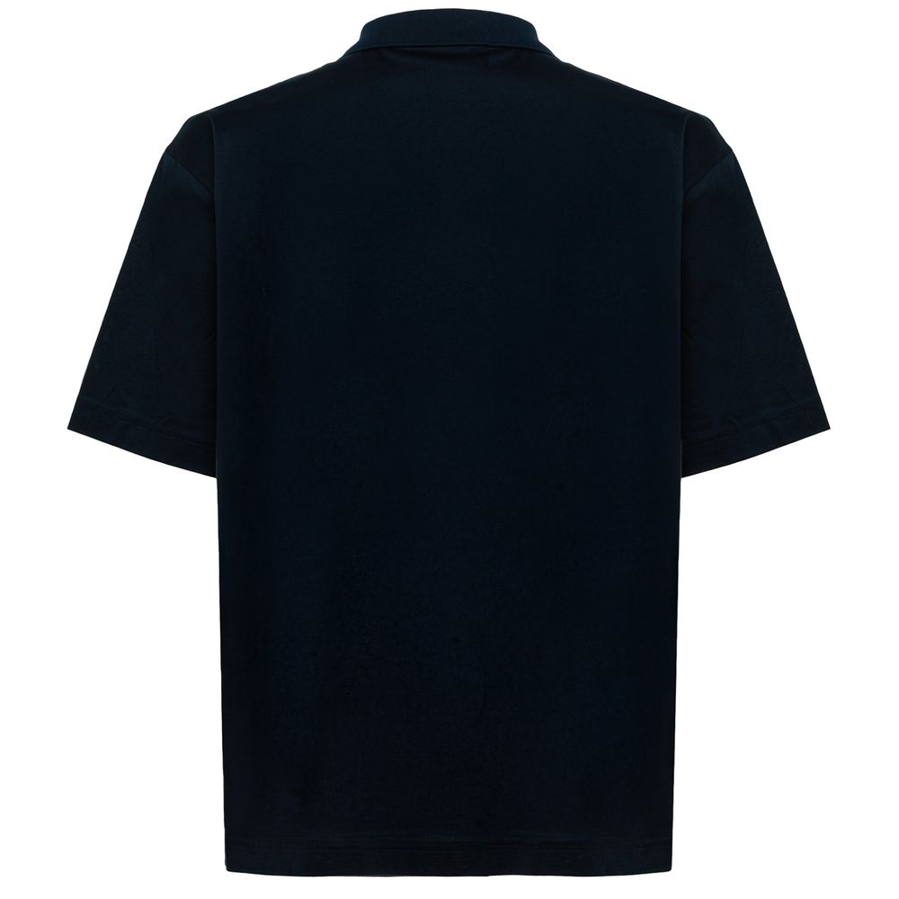 Blaues Poloshirt aus Baumwolle von Alpha Studio