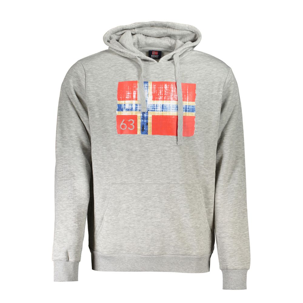 Norwegen 1963 Grauer Baumwollpullover für Herren