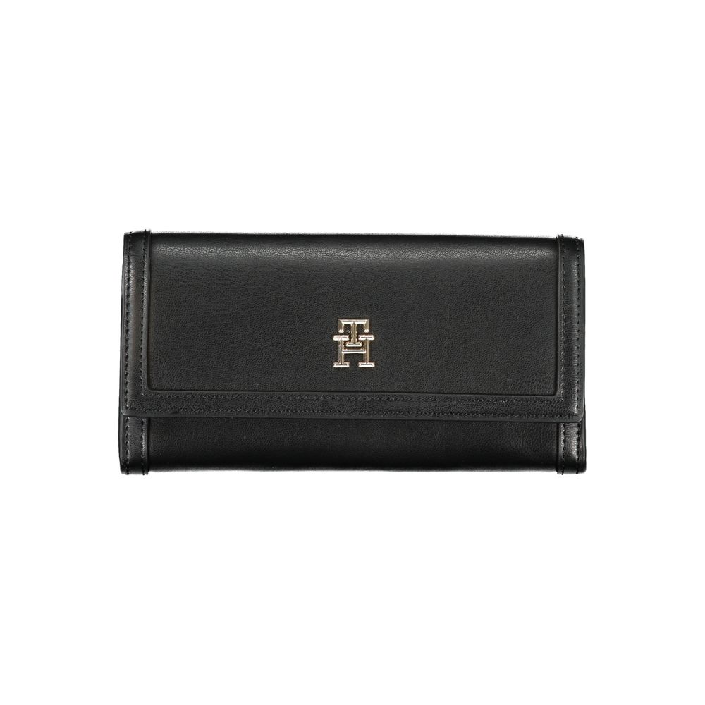 Tommy Hilfiger – Elegante schwarze Geldbörse mit zwei Fächern