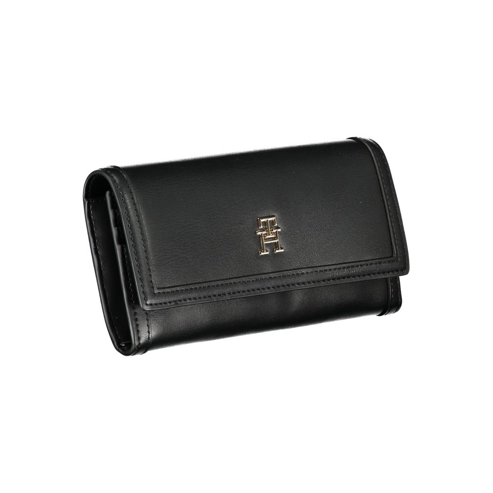 Tommy Hilfiger – Elegante schwarze Geldbörse mit zwei Fächern