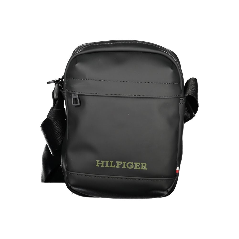 Tommy Hilfiger – Schwarze Umhängetasche aus Polyethylen