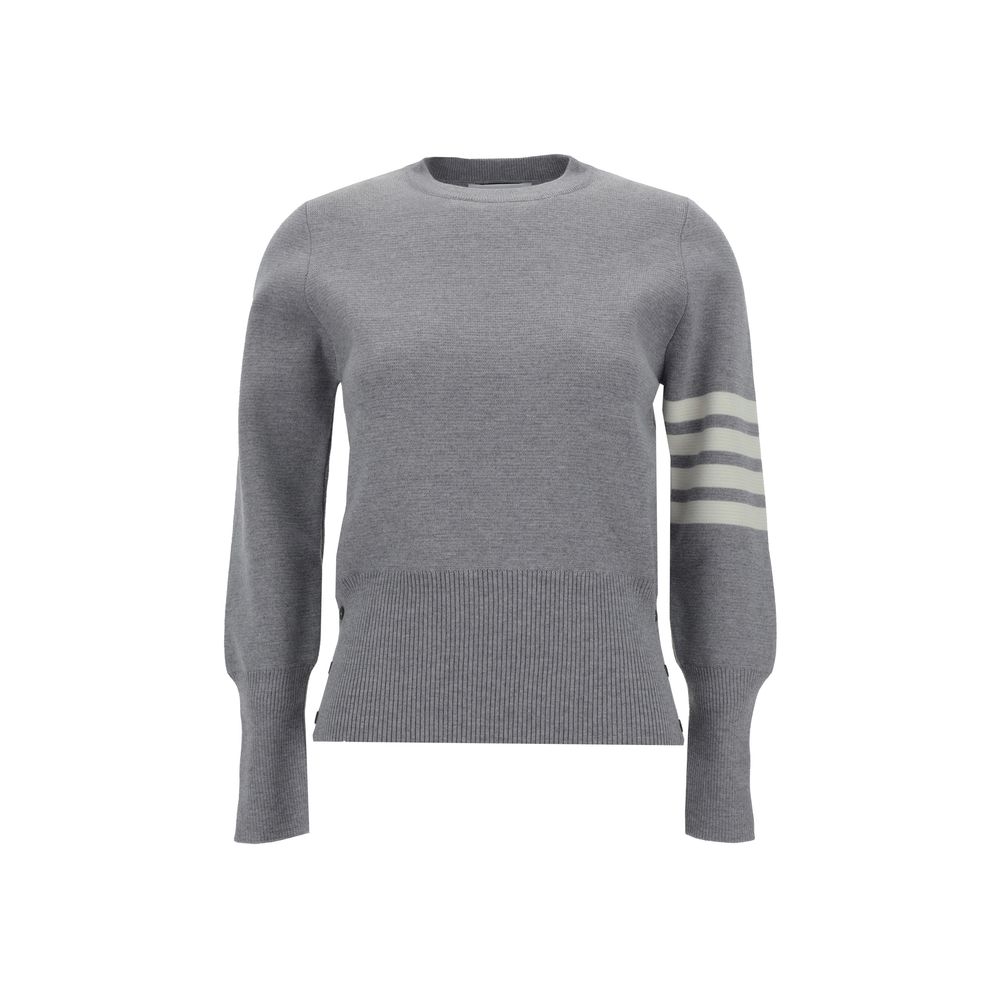 Thom Browne Gray Fleece Wool Sweatshirt