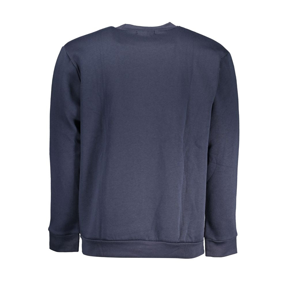 Cavalli Class – Elegantes Fleece-Sweatshirt mit Rundhalsausschnitt in Blau