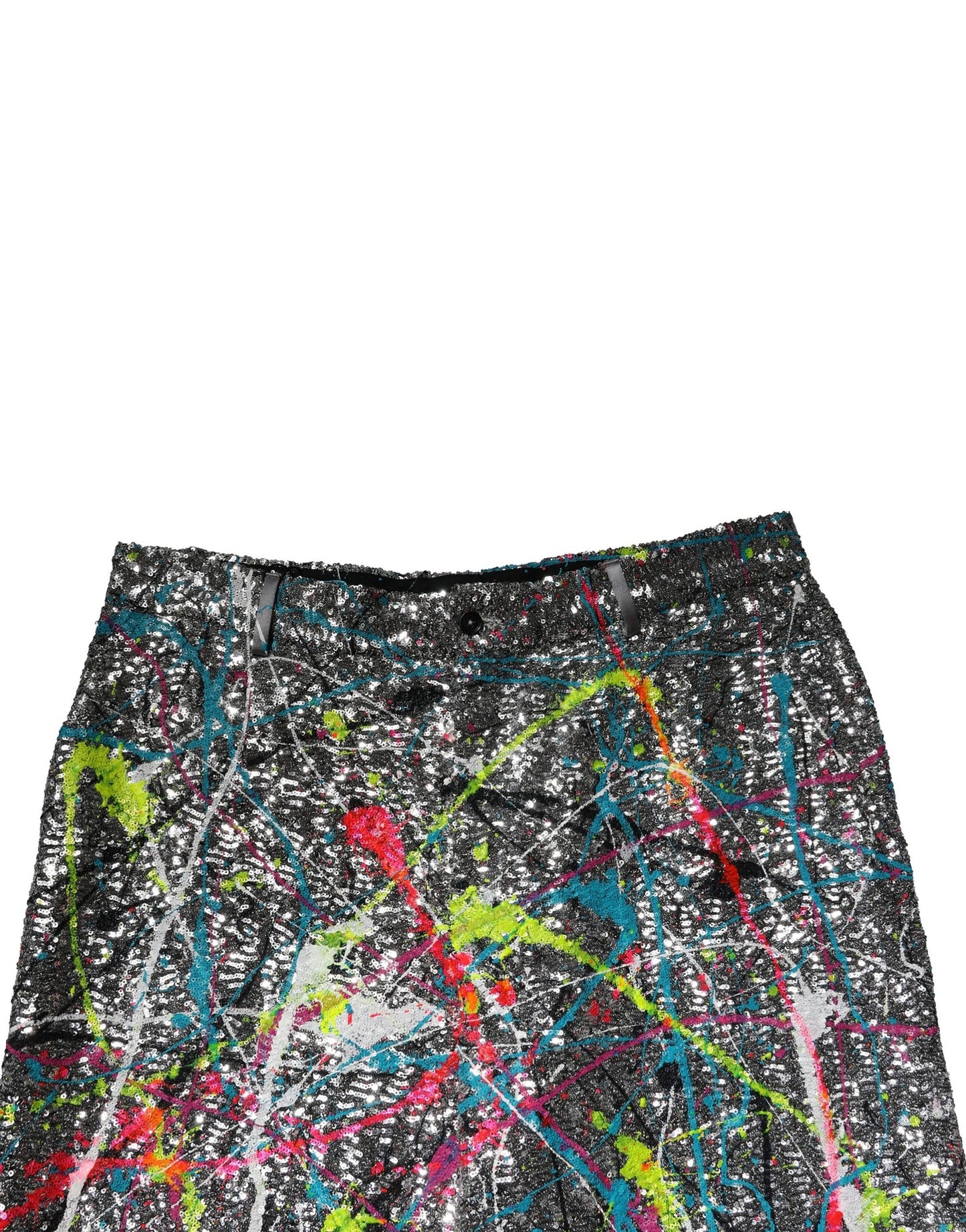 Dolce & Gabbana – Mehrfarbige Hose mit Paillettenverzierung