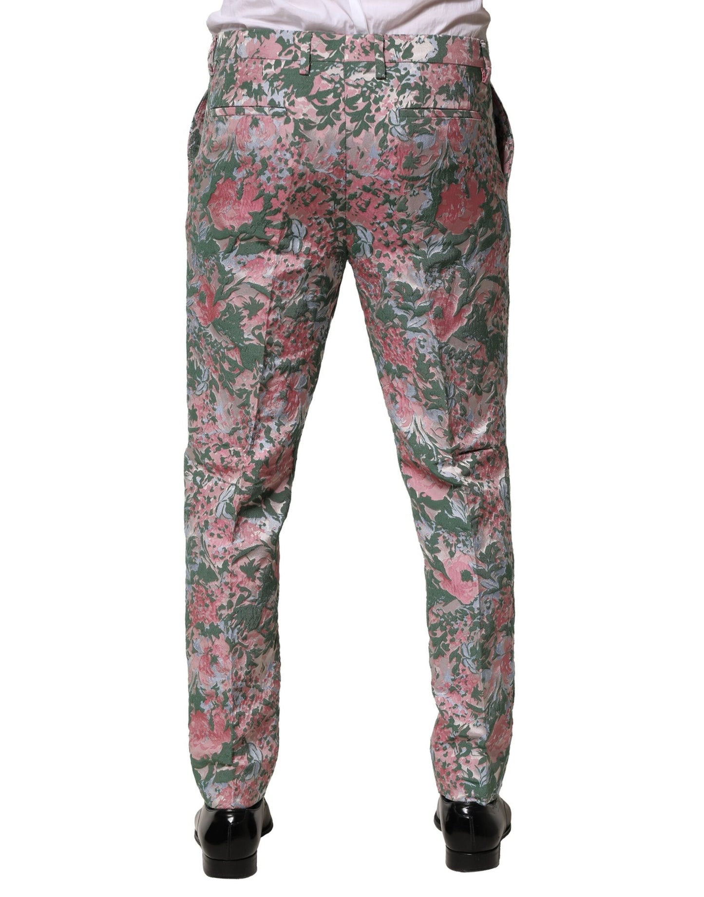 Dolce & Gabbana – Mehrfarbige Jacquardhose mit Blumenmuster