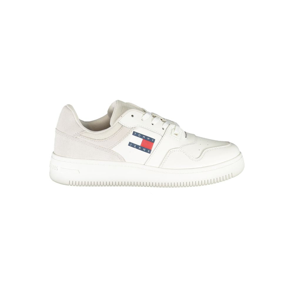Tommy Hilfiger – Weiße Polyester-Sneaker
