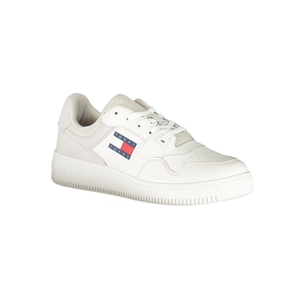 Tommy Hilfiger – Weiße Polyester-Sneaker