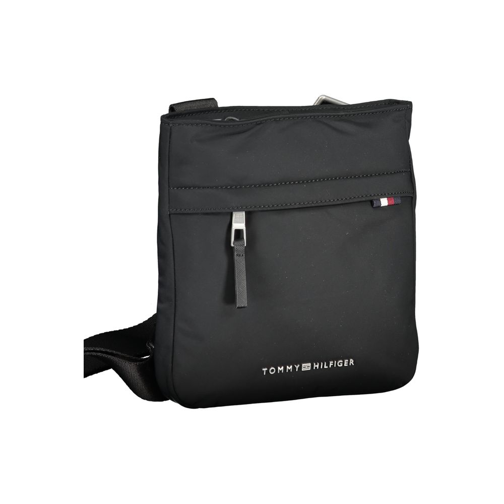 Tommy Hilfiger – Schwarze Polyester-Umhängetasche