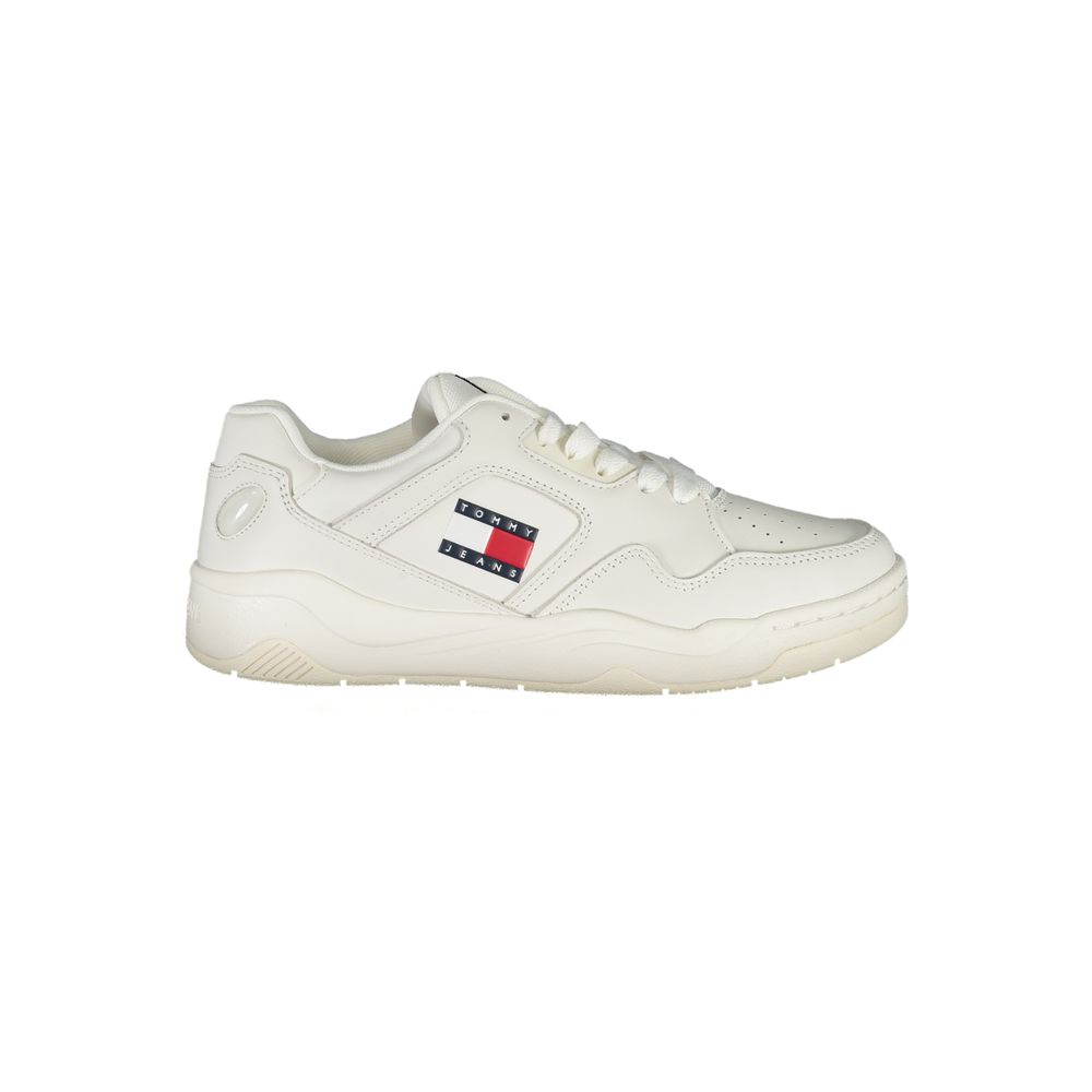 Tommy Hilfiger – Weiße Polyester-Sneaker