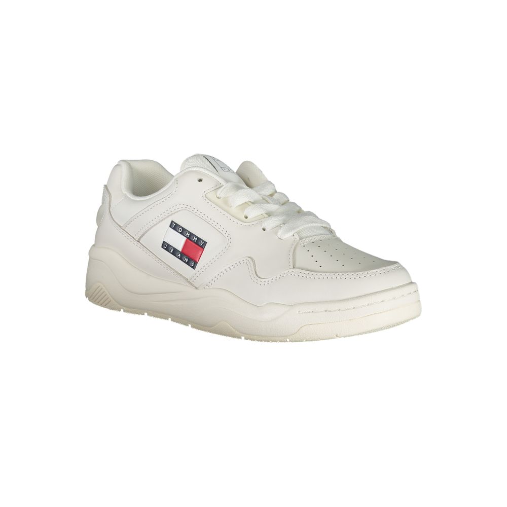 Tommy Hilfiger – Weiße Polyester-Sneaker