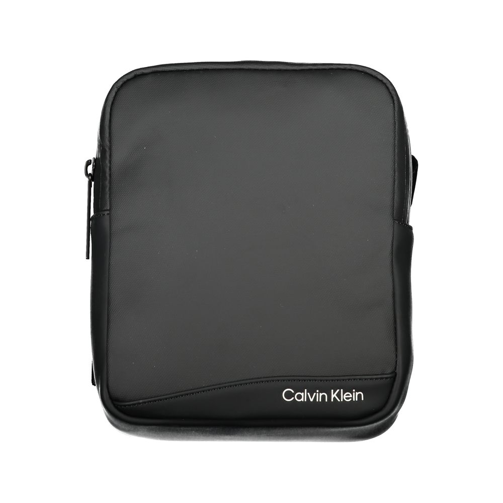 Calvin Klein – Elegante schwarze Schultertasche aus recyceltem Polyester