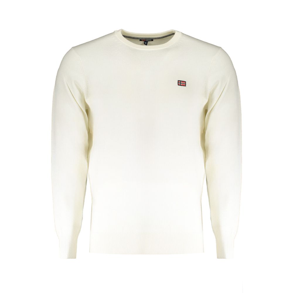 Norwegen 1963 Weißer Wollpullover für Herren