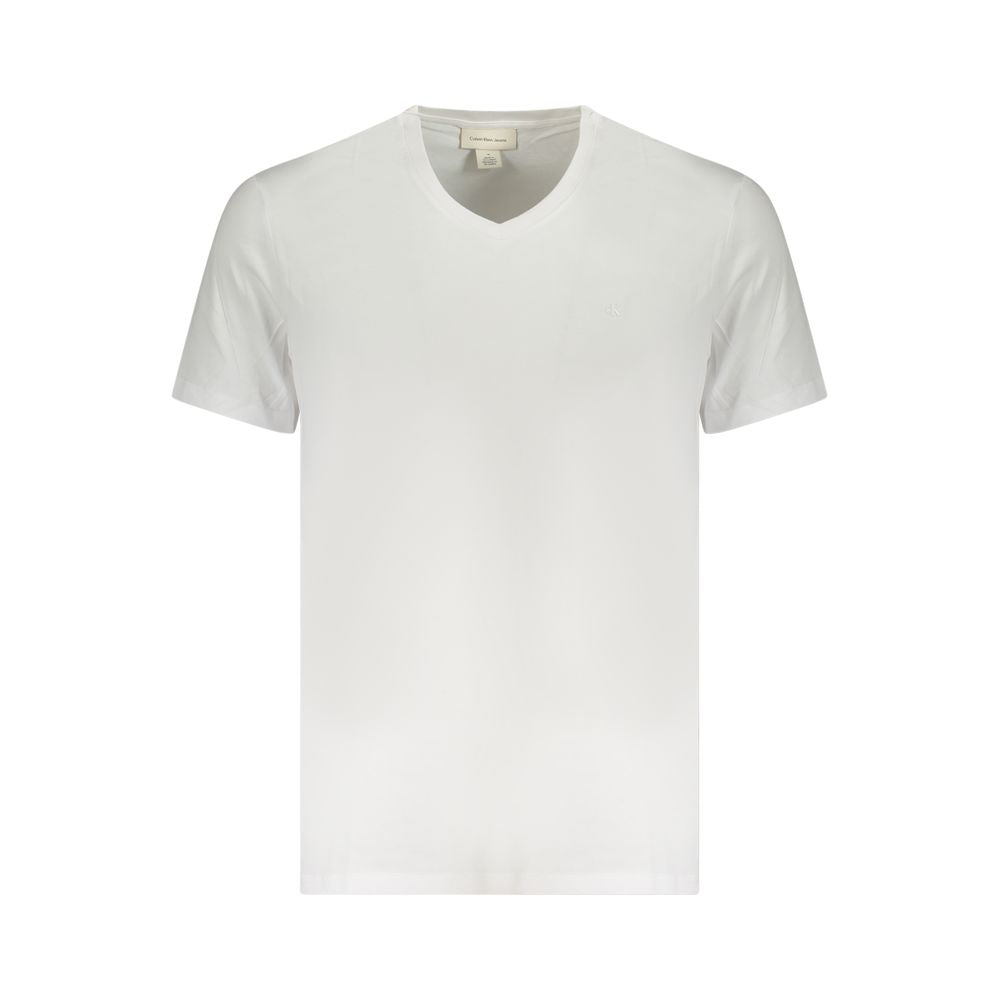 Calvin Klein – Weißes Baumwoll-T-Shirt für Herren