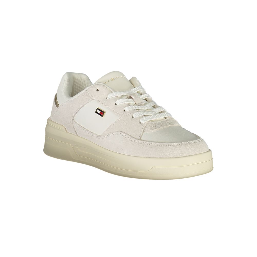Tommy Hilfiger – Weiße Leder-Sneaker für Damen