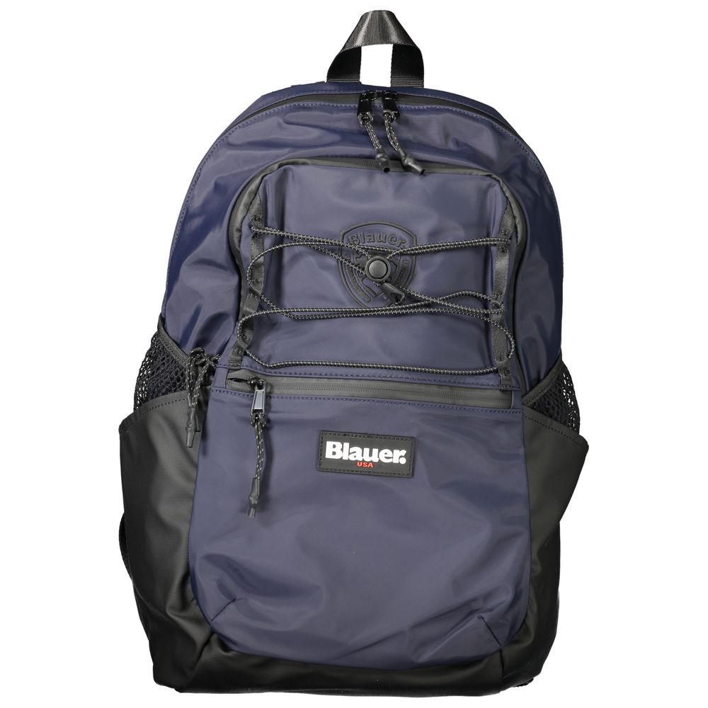 Blauer blauer Polyester-Herrenrucksack