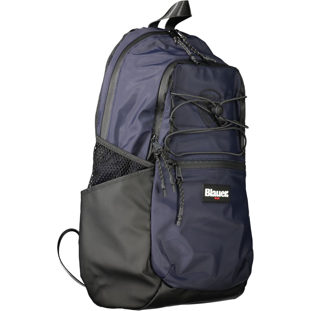 Blauer blauer Polyester-Herrenrucksack