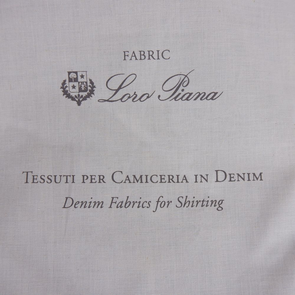 Blaues Herrenhemd aus Baumwolle, Made in Italy