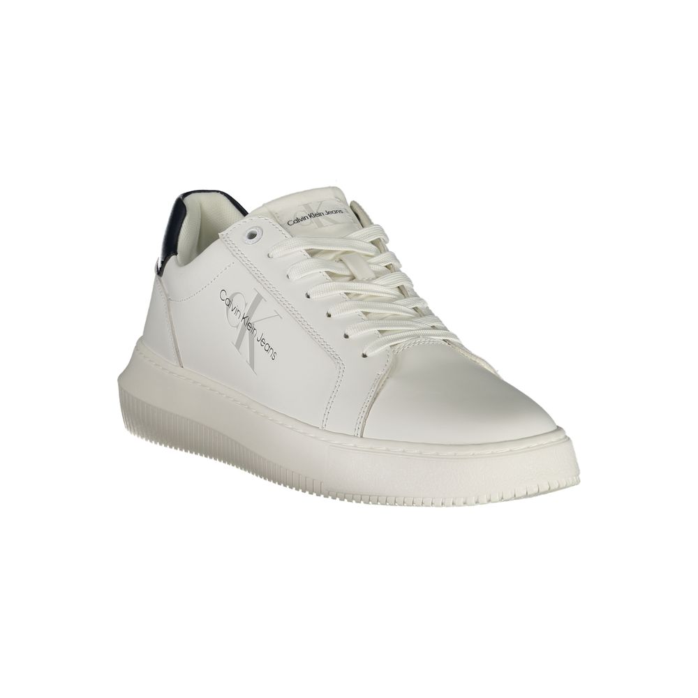 Calvin Klein Herren-Sneaker aus weißem Leder