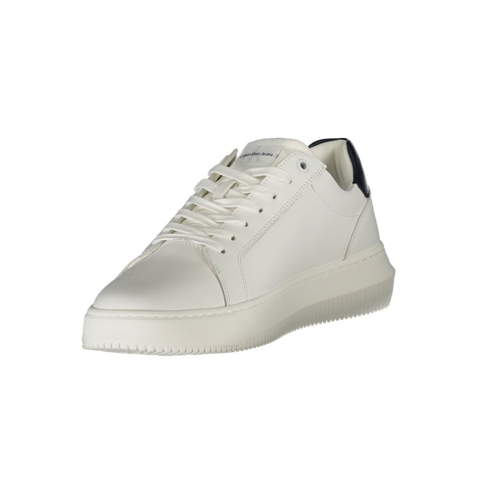 Calvin Klein Herren-Sneaker aus weißem Leder