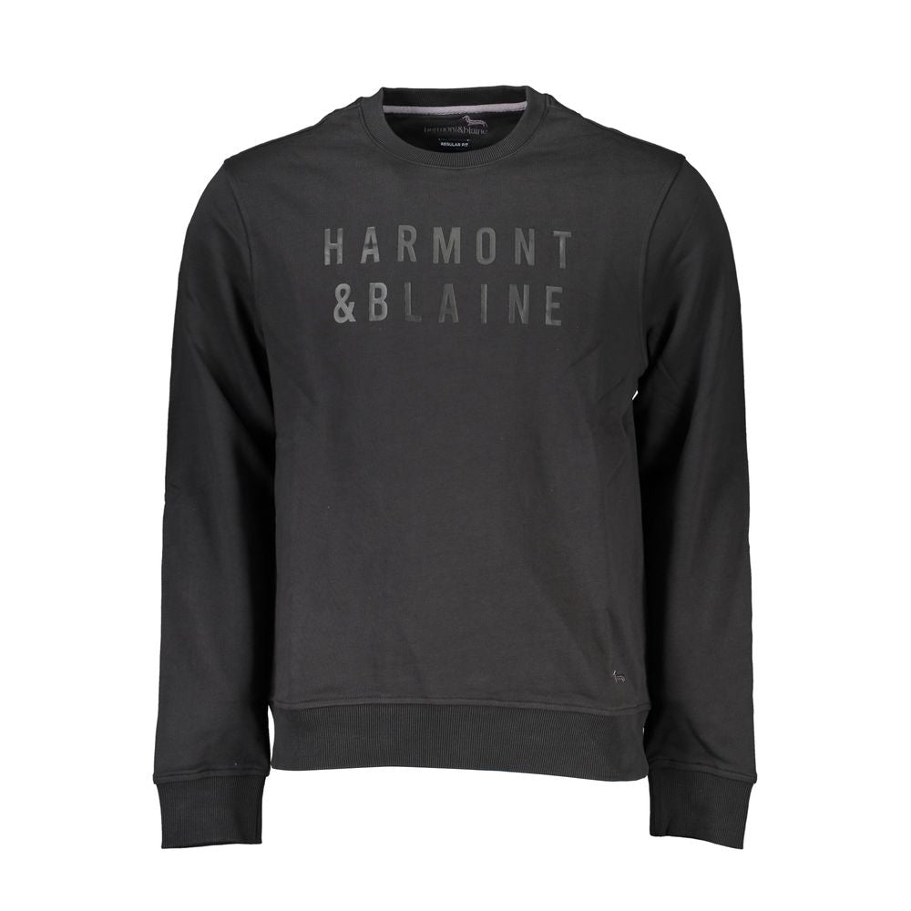 Harmont & Blaine Black Cotton Men Sweater