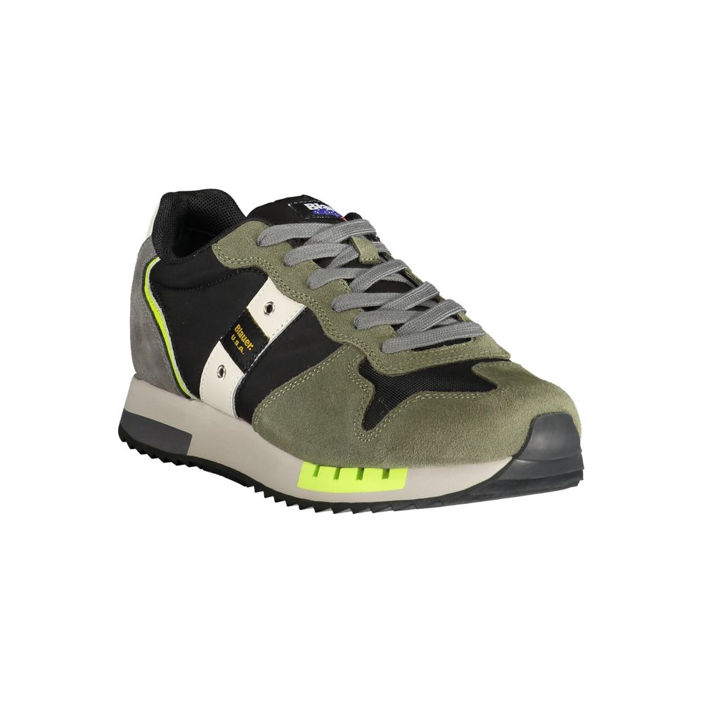 Blauer grüner Polyester-Sneaker