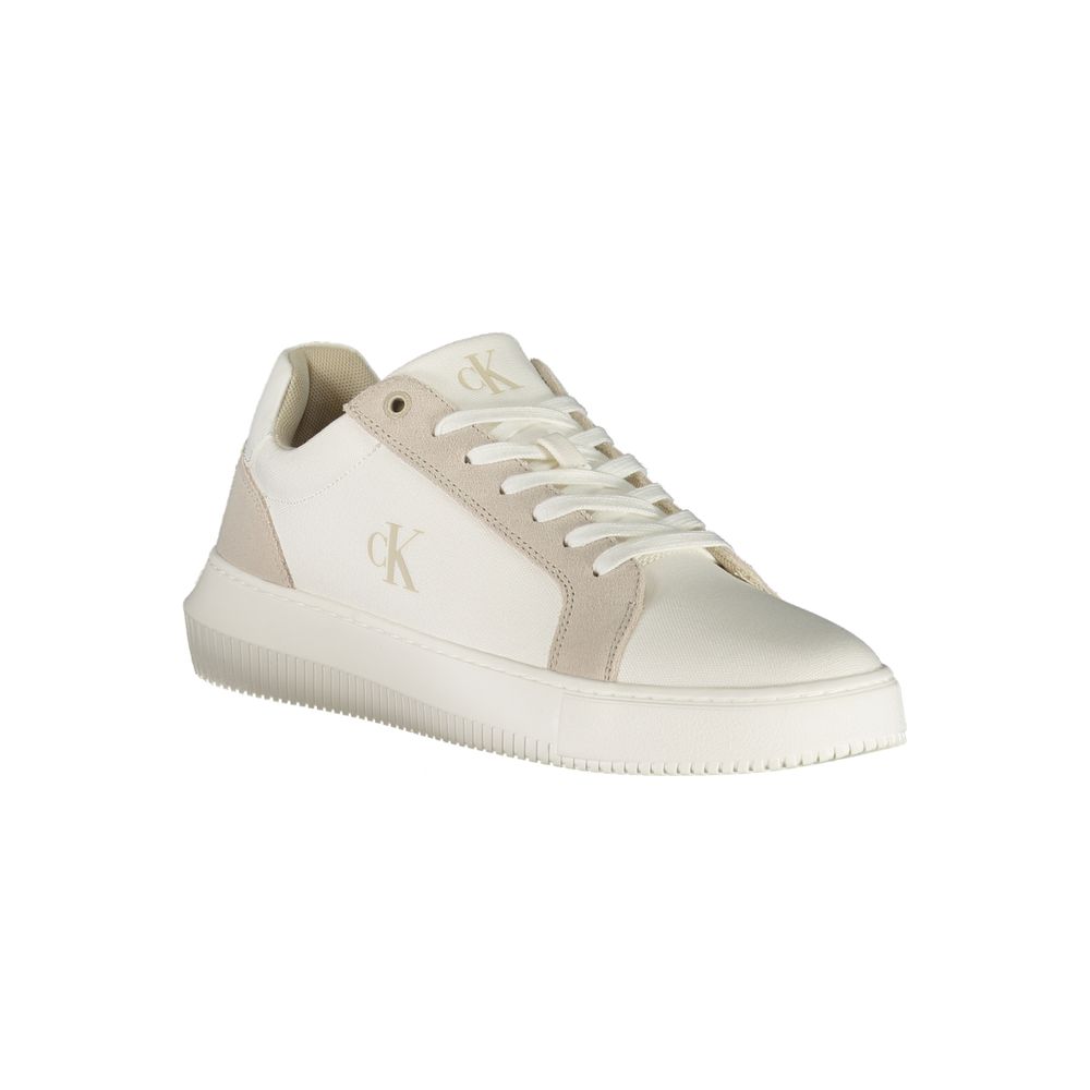 Calvin Klein Herren-Sneaker aus weißem Leder