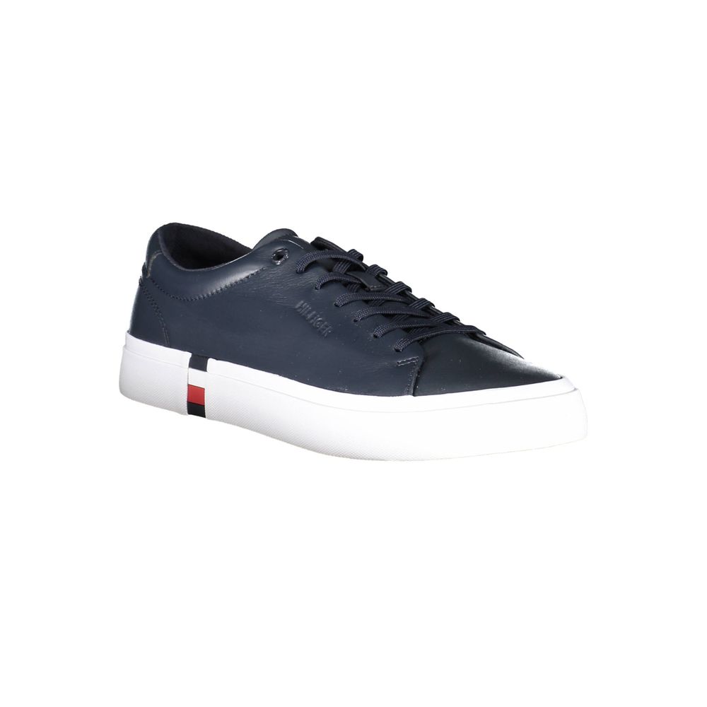 Tommy Hilfiger – Blaue Leder-Sneaker für Herren
