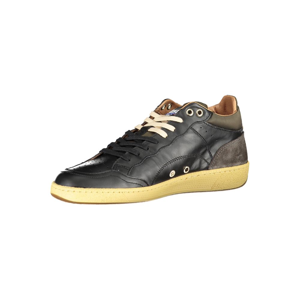 Blauer – Elegante schwarze Schnür-Sneaker mit Kontrastdetails