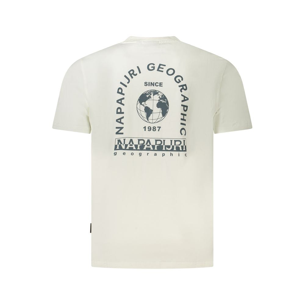 Napapijri Weißes Baumwoll-T-Shirt für Herren