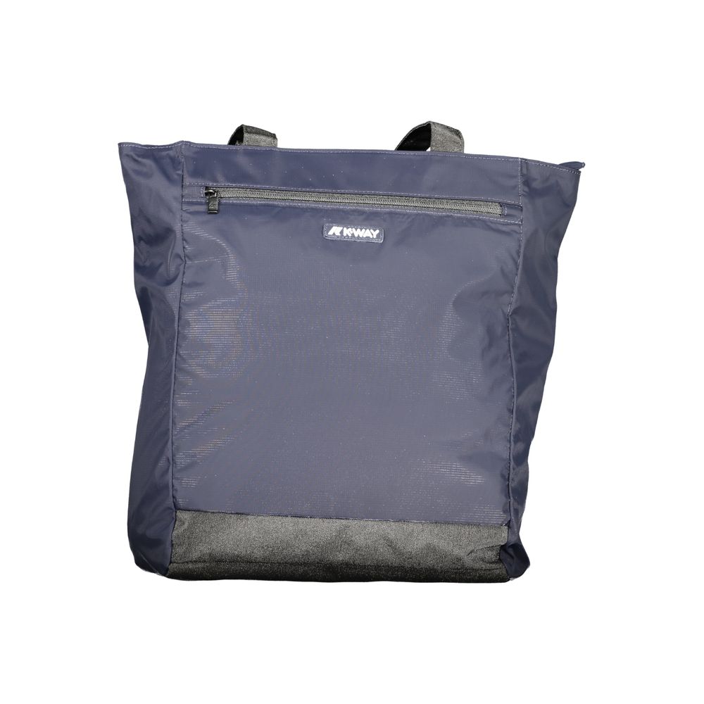 K-WAY Blaue Polyesterhandtasche