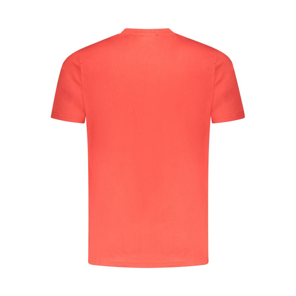 Cavalli Class Rotes Herren-T-Shirt aus Baumwolle