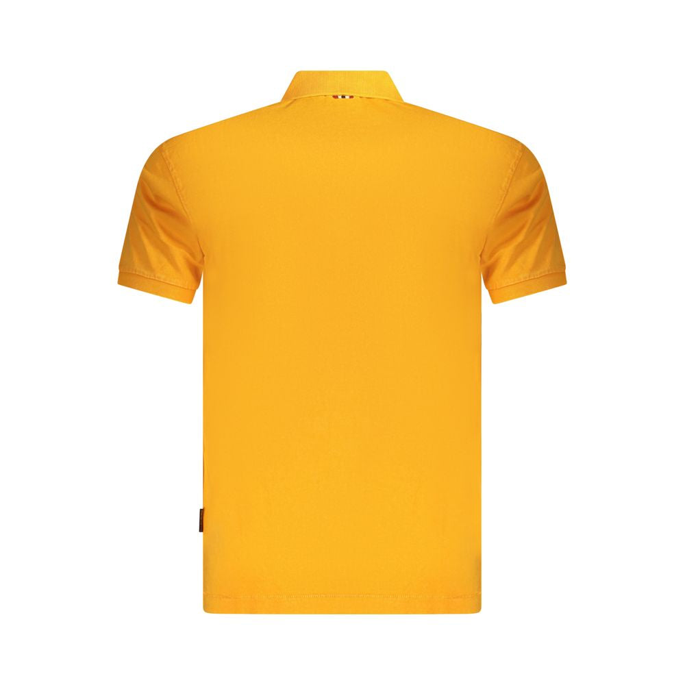 Napapijri Herren-Poloshirt aus orangefarbener Baumwolle