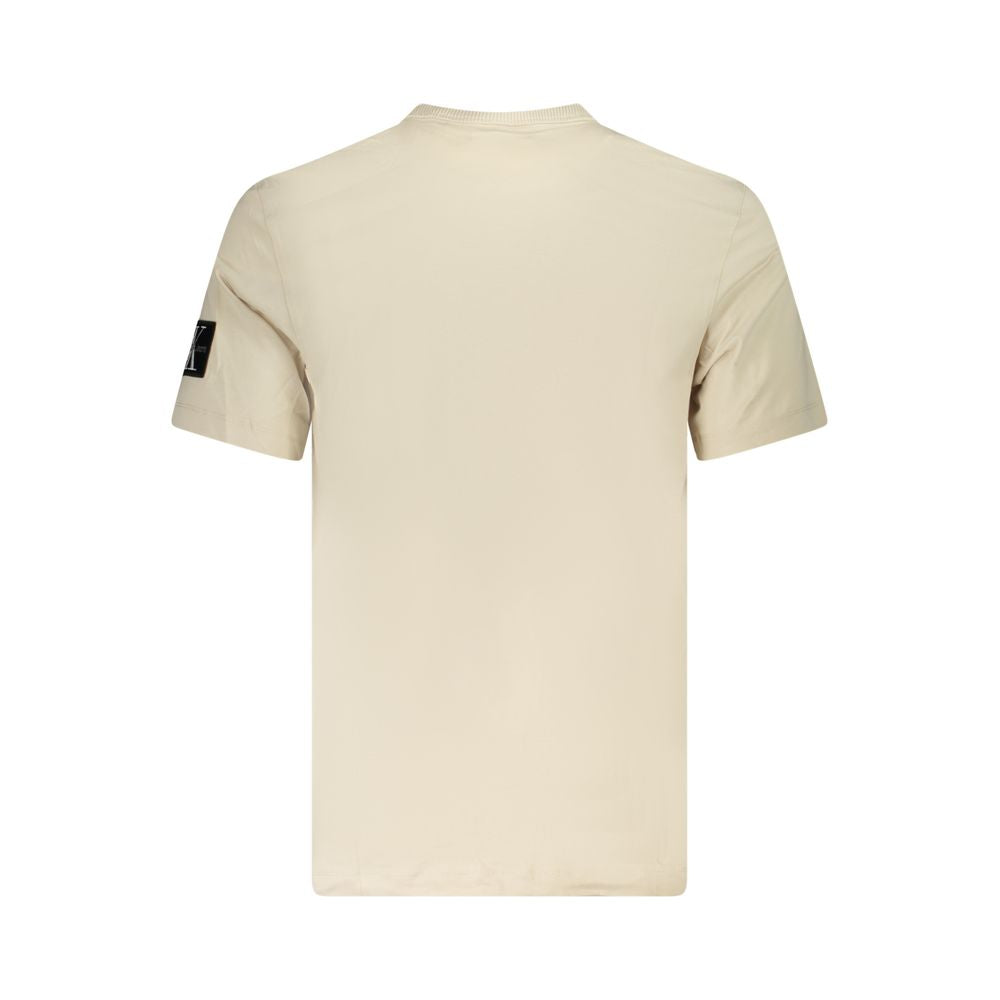 Calvin Klein Beiges Baumwoll-T-Shirt für Herren