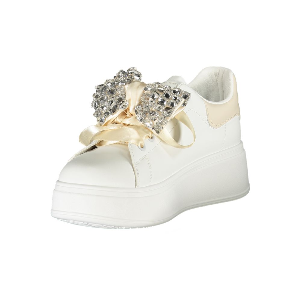 Laura Biagiotti Weißer Polyester Damen Sneaker