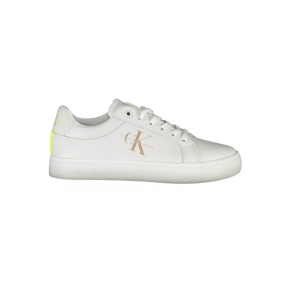 Calvin Klein Damen-Sneaker aus weißem Leder