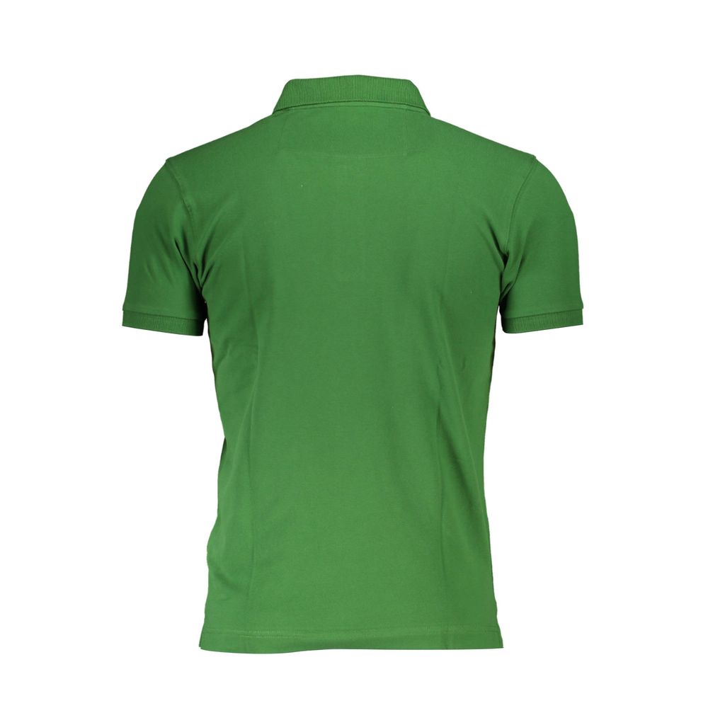 La Martina Elegantes, grünes Slim-Fit-Polo mit Kontrastdetails