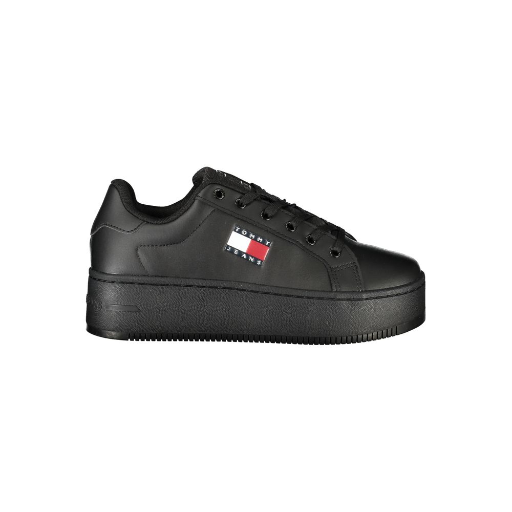 Tommy Hilfiger – Schwarze Polyethylen-Sneaker für Damen