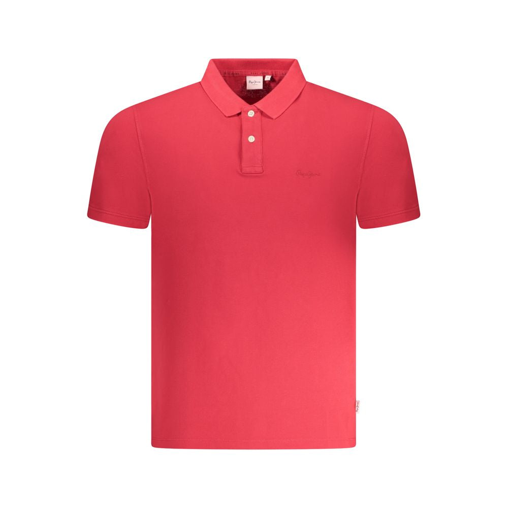 Pepe Jeans Rotes Poloshirt aus Baumwolle für Herren