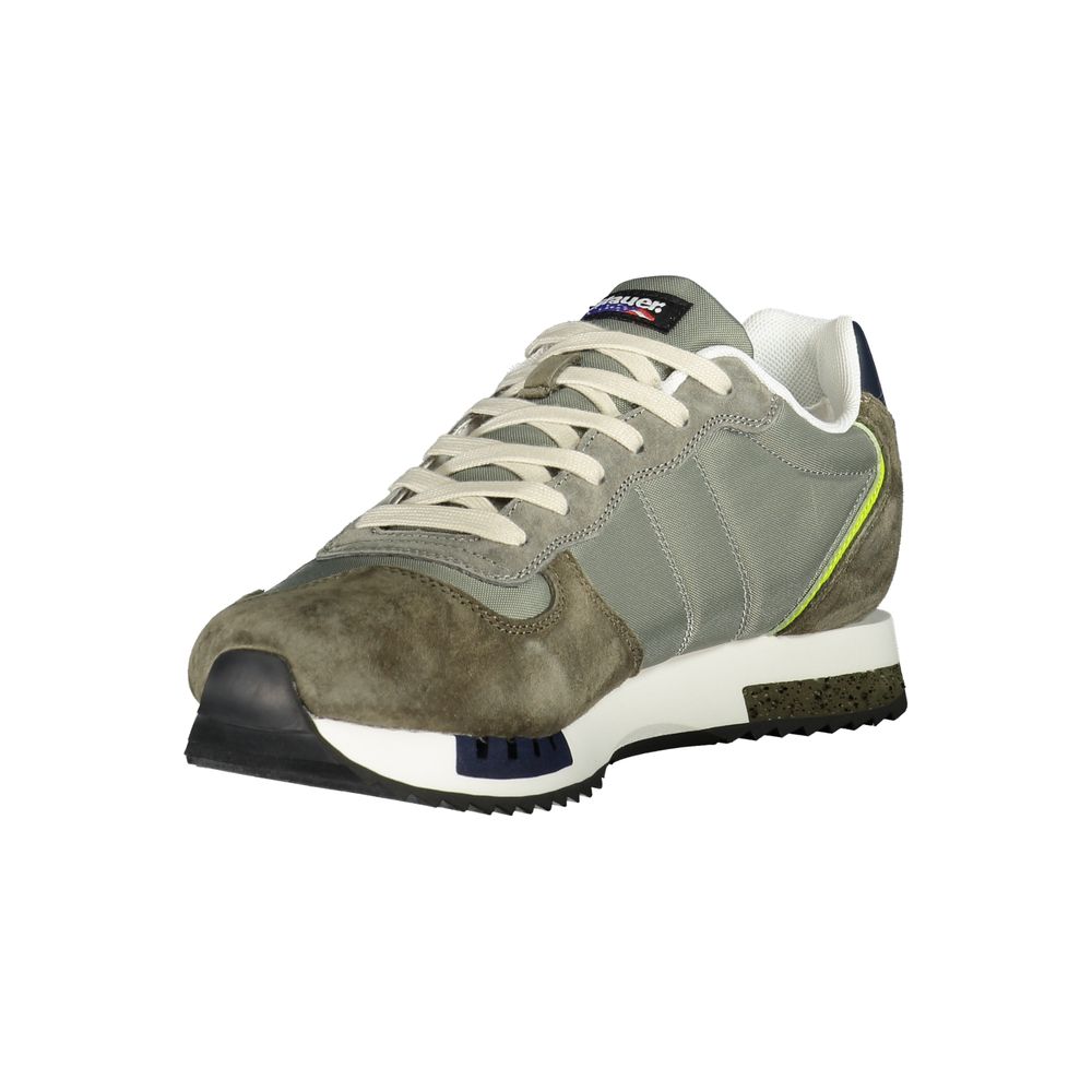 Blauer grüner Herren-Sneaker aus Polyester