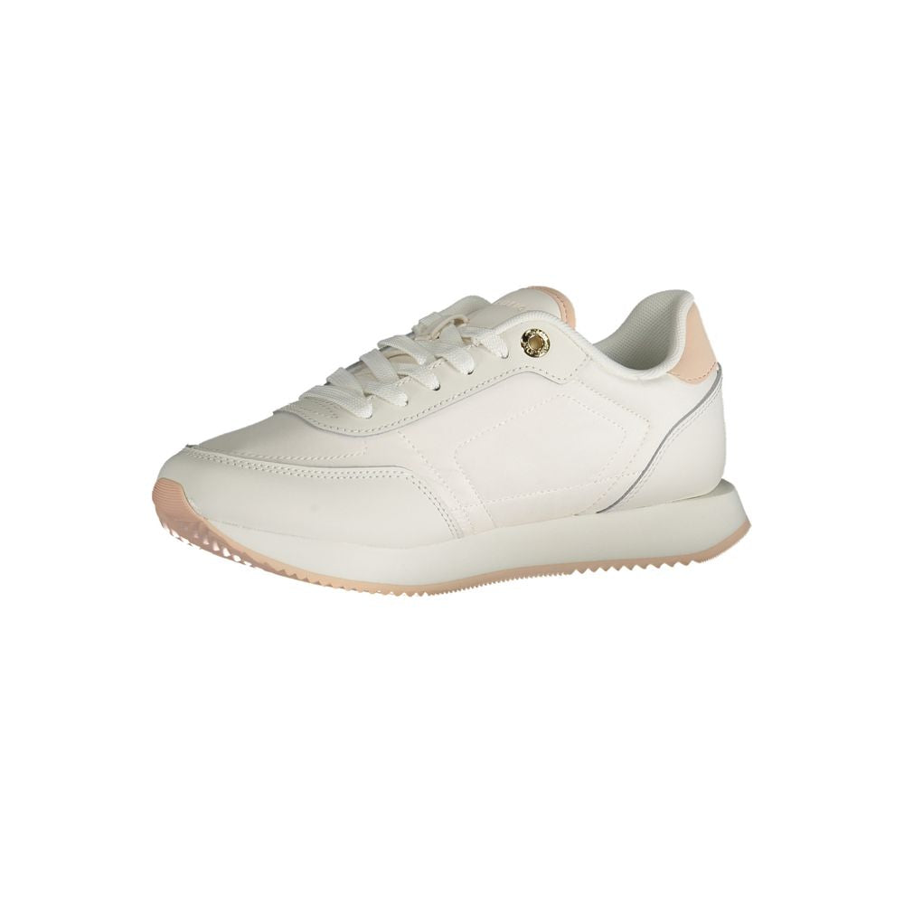 Tommy Hilfiger – Weiße Polyester-Sneaker