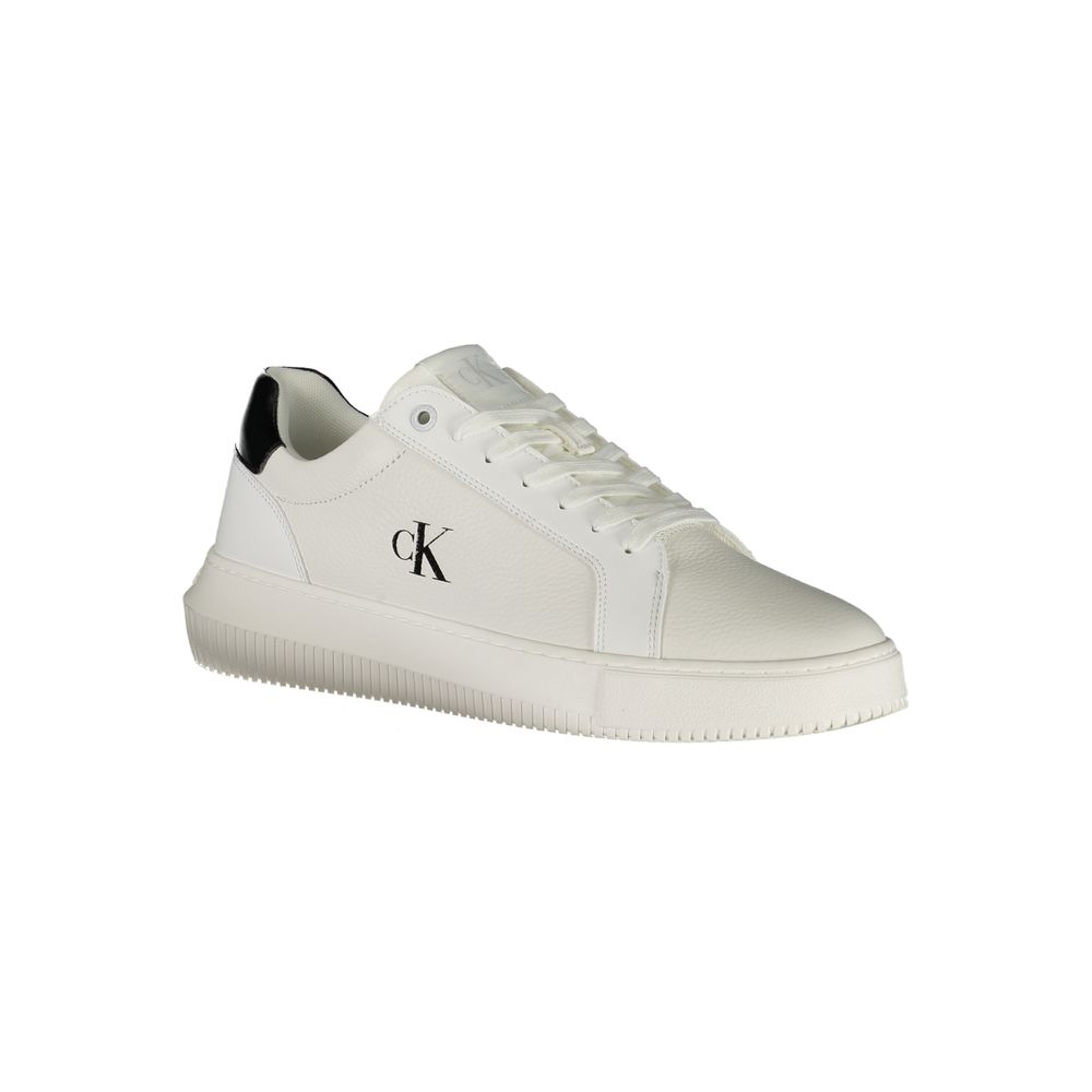 Calvin Klein Herren-Sneaker aus weißem Leder