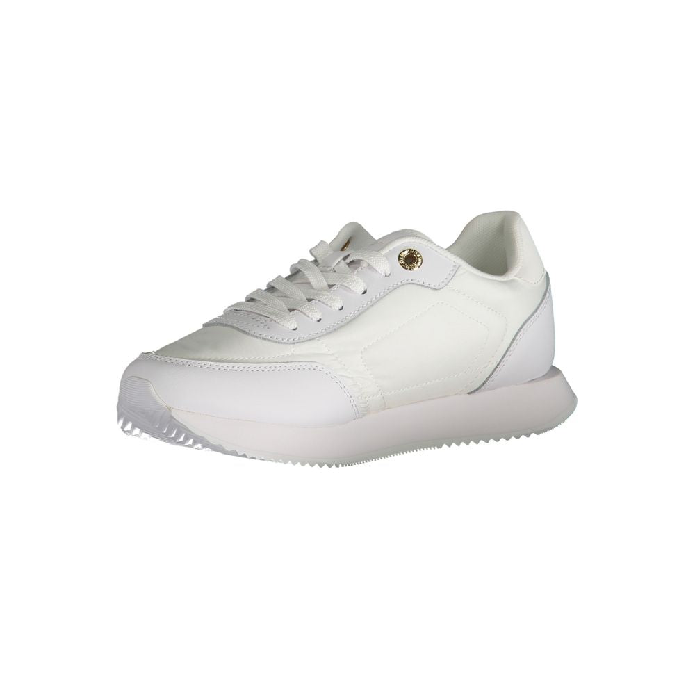 Tommy Hilfiger – Weiße Polyester-Sneaker