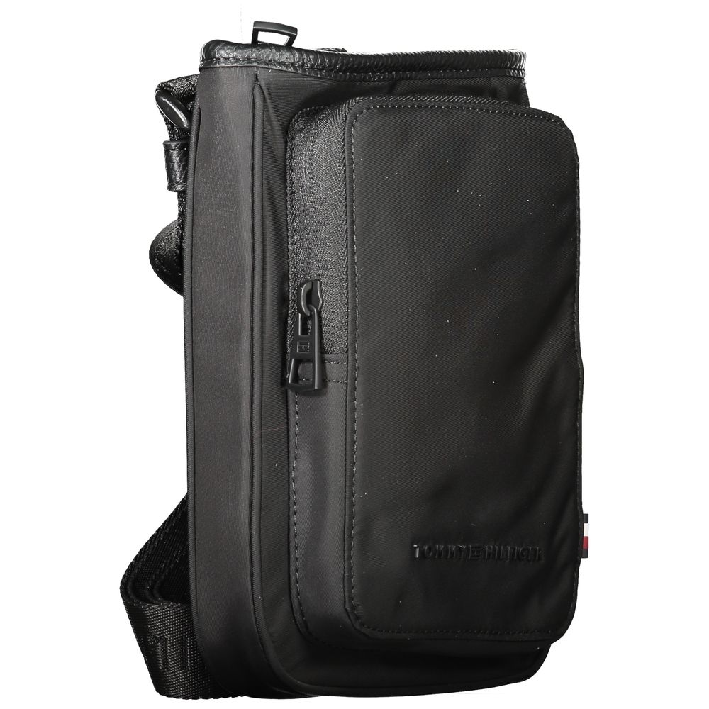Tommy Hilfiger – Schwarze Polyester-Umhängetasche für Herren