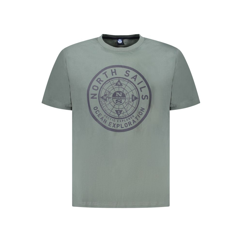 North Sails Herren-T-Shirt aus grüner Baumwolle
