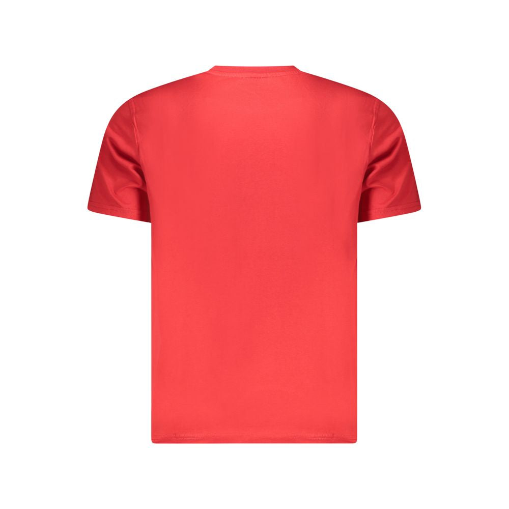 North Sails Rotes Herren-T-Shirt aus Baumwolle