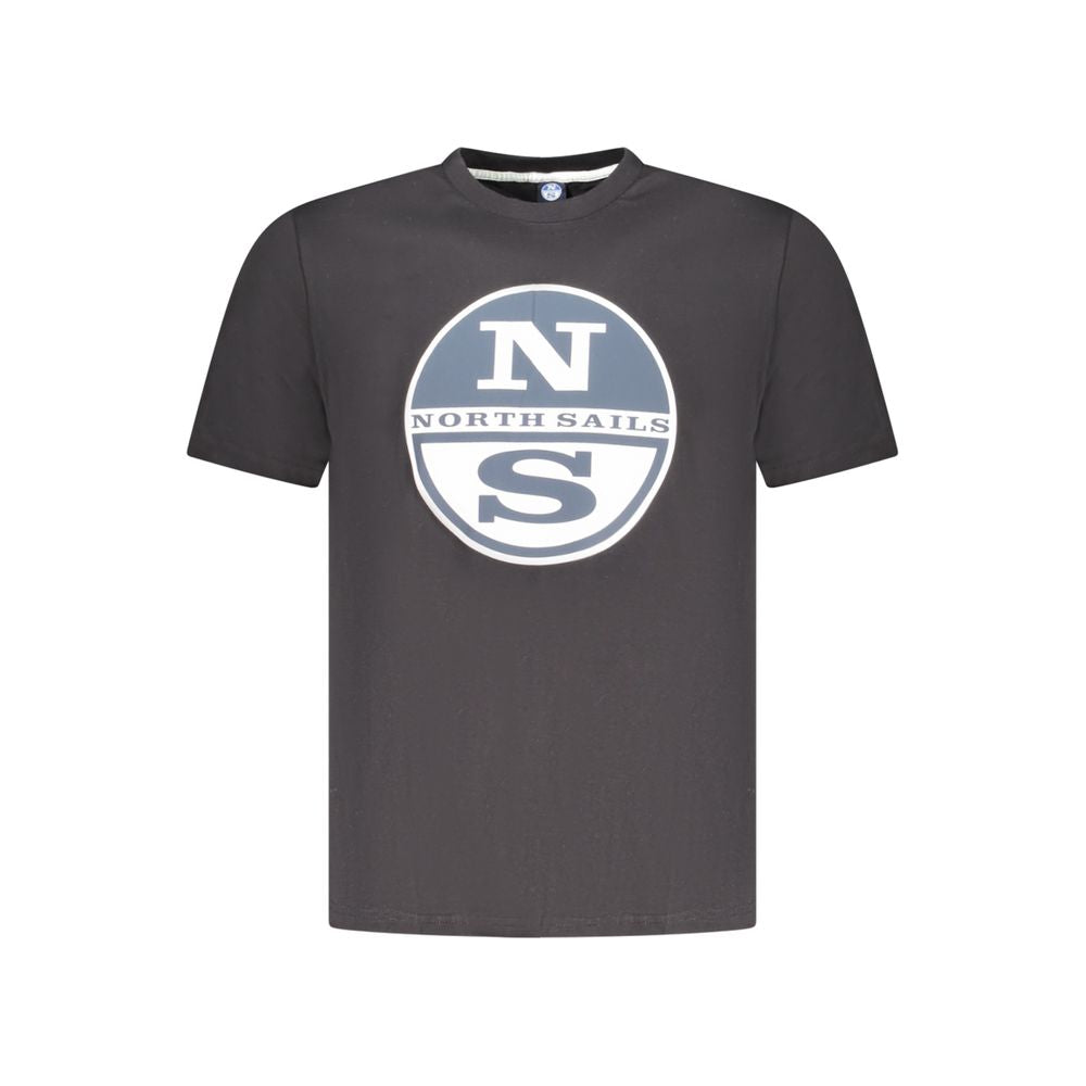 North Sails Herren-T-Shirt aus schwarzer Baumwolle