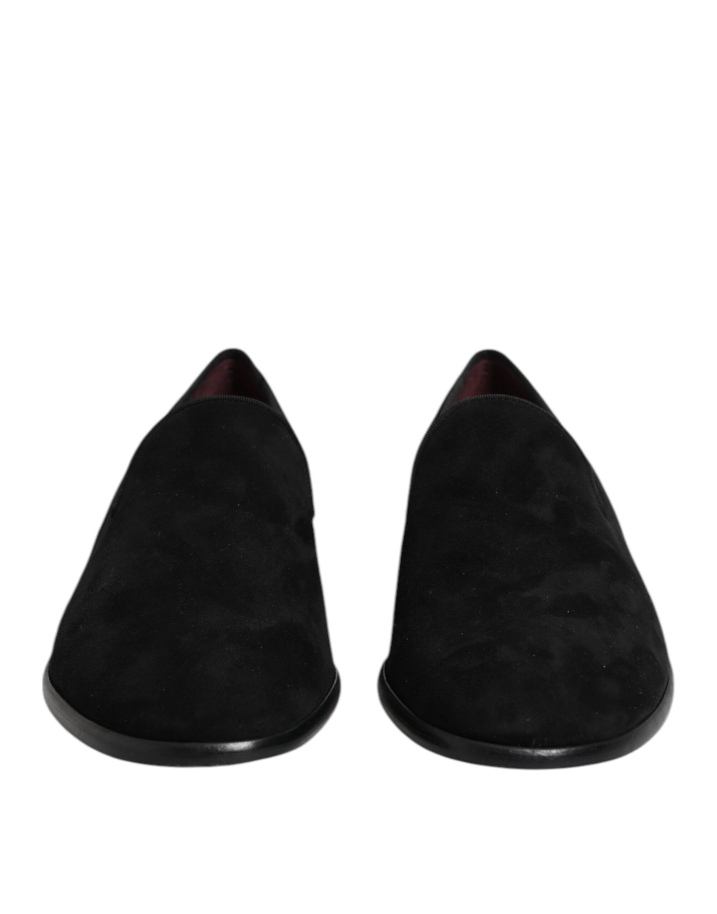 Dolce & Gabbana – Slipper aus schwarzem Wildleder, formelle Schuhe